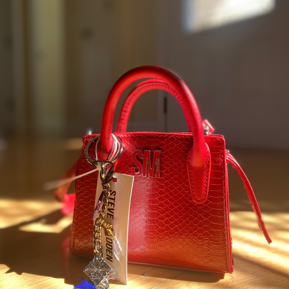NEW Steve Madden Glossy Red Mini Bag